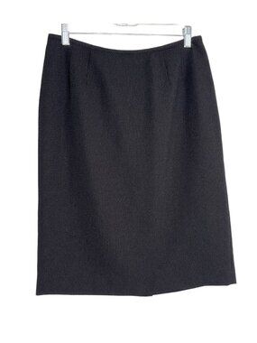 Kasper Women’s Pencil Skirt 8P Petite Black Midi Straight Career Work